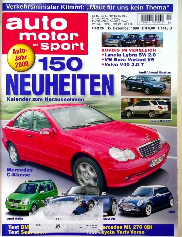 Deckblatt Auto Motor und Sport (26/1999)